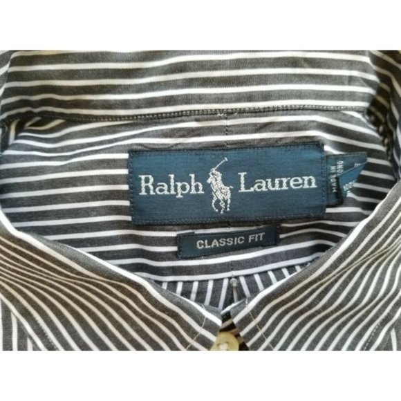 Ralph Lauren Men's Black Striped Shirt - Picture 8 of 8